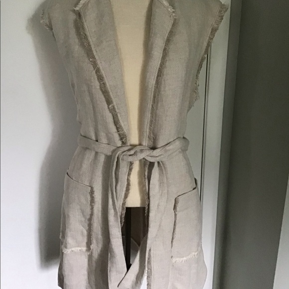 Zara Jackets & Blazers - ⛄️ 💖Host Pick💖 Zara linen-blend boho-style long vest
